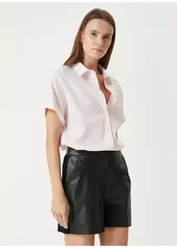 Розовая женская рубашка с воротником Basic 1091222 Network, розовый