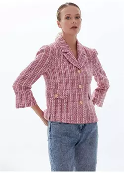 Розовая женская стеганая куртка Selen