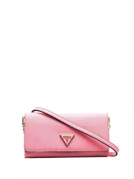Розовая женская сумка через плечо Guess