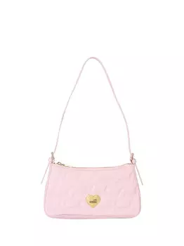 Розовая женская сумка через плечо Moschino