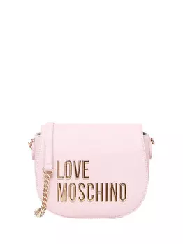 Розовая женская сумка через плечо Moschino