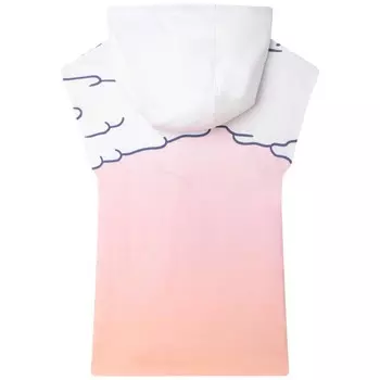 Розово-белое платье с логотипом KENZO, мультиколор