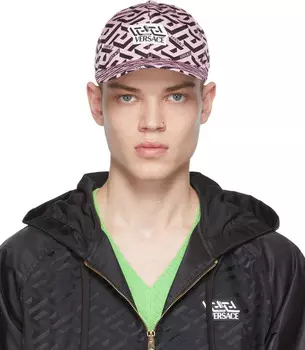 Розово-черная бейсболка 'La Greca' Versace