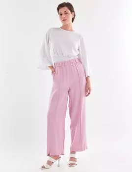 Розово-розовые брюки с эластичной талией Kayra