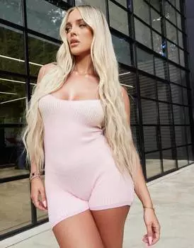 Розово-желтый комбинезон контрастного цвета Missyempire x Mary Bedford