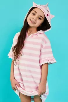 Розовое девичье махровое платье с мотивом единорога Angels By Accessorize, розовый