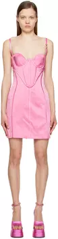 Розовое мини-платье Medusa Versace