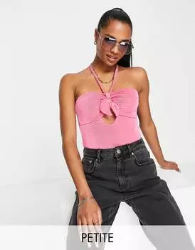 Розовое облегающее боди для миниатюрных Miss Selfridge