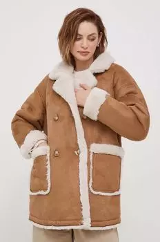 Розовое пальто Pepe Jeans, коричневый