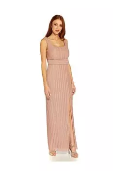 Розовое платье Adrianna Papel с металлизированной отделкой Adrianna Papell, розовый