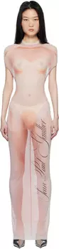 Розовое платье-акси с открытой спиной 'Le Classique' Jean Paul Gaultier