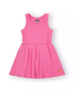 Розовое платье для девочки из ткани в рубчик Canada House, цвет Rosa