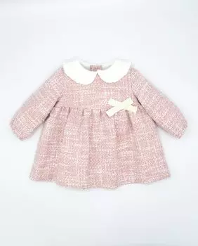 Розовое платье для девочки с бантом Fina Ejerique, розовый