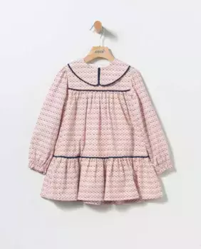 Розовое платье для девочки с геометрическим принтом Coco Acqua