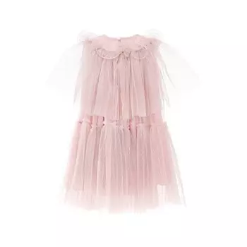 Розовое платье из тюля с накладным слоем Orela Tulleen, розовый