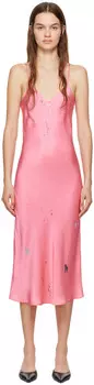 Розовое платье-комбинация в стиле 90-х Silk Laundry