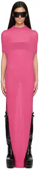 Розовое платье-макси Crater Rick Owens