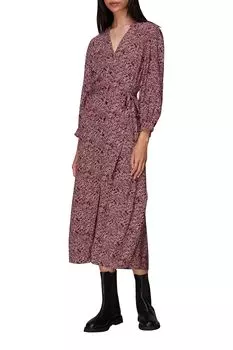 Розовое платье миди Lizzie с неровной тканью Whistles, розовый