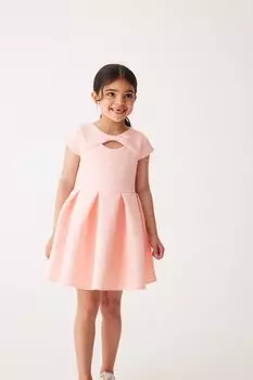 Розовое платье с аквалангом и вырезом с бантом Baker By Ted Baker, розовый