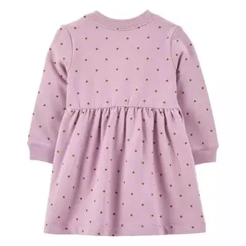 Розовое платье с длинными рукавами и карманами с изображением волка для девочки Carter Carter's