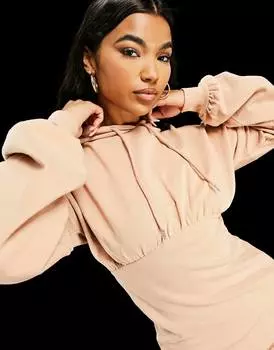 Розовое платье с капюшоном ASYOU