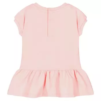 Розовое платье с логотипом Teddy Bear Moschino, розовый