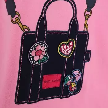 Розовое платье-свитер с сумкой на ремне Marc Jacobs, розовый