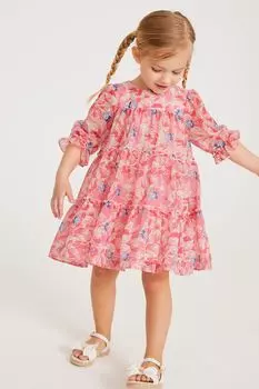 Розовое шифоновое платье Baker by Ted Baker, розовый