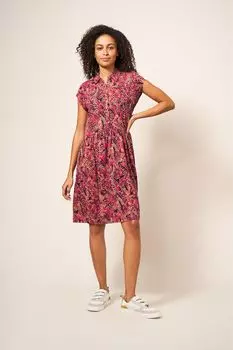 Розовое трикотажное платье-рубашка Everly White Stuff, розовый