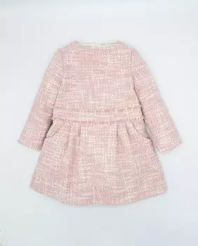 Розовое твидовое платье для девочки Fina Ejerique, розовый