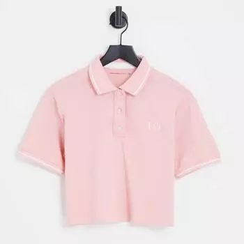 Розовое укороченное поло с логотипом Abercrombie &amp; Fitch