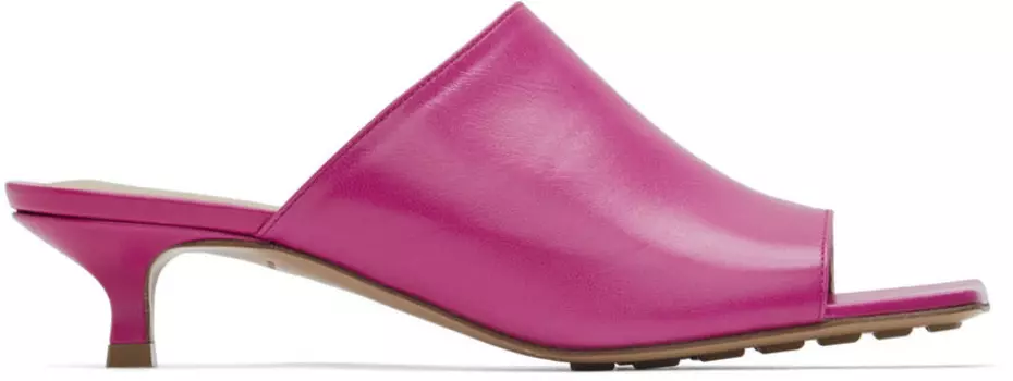 Розовые эластичные мюли Bottega Veneta