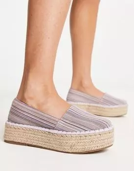 Розовые эспадрильи на плоской форме ASOS DESIGN Journal