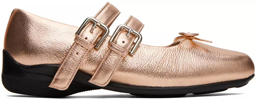 Розовые балетки с пряжкой OPEN YY