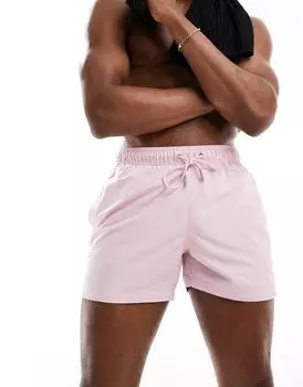 Розовые базовые шорты для плавания Bershka