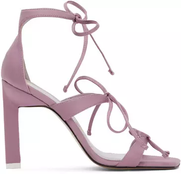 Розовые босоножки на каблуке Aria The Attico
