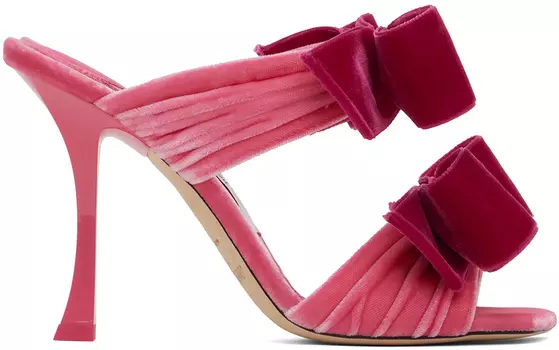 Розовые босоножки на каблуке Flaka Jimmy Choo