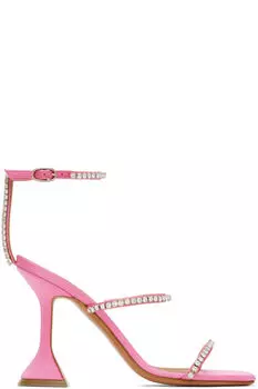 Розовые босоножки на каблуке Gilda Sandal Amina Muaddi