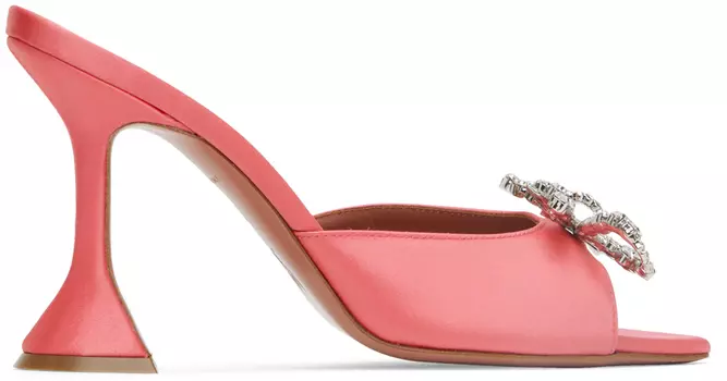 Розовые босоножки на каблуке Rosie Amina Muaddi