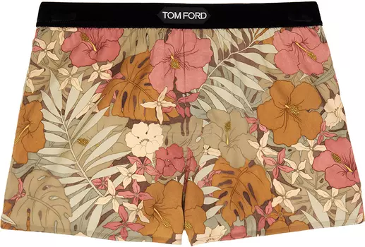 Розовые боксеры с цветочным принтом TOM FORD