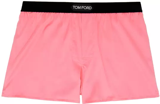 Розовые боксеры с нашивками TOM FORD