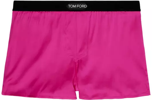 Розовые боксеры с нашивками TOM FORD