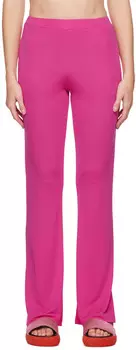 Розовые брюки из вискозы Dries Van Noten