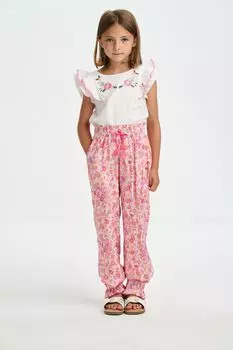 Розовые брюки Nicole Miller, розовый