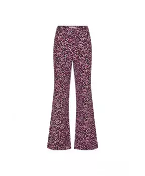 Розовые брюки прямого кроя с цветочным принтом Fabienne Chapot, розовый