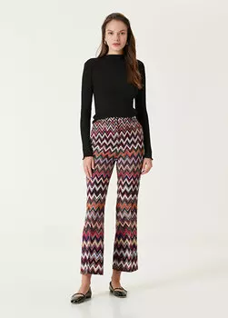 Розовые брюки с зигзагообразным узором Missoni