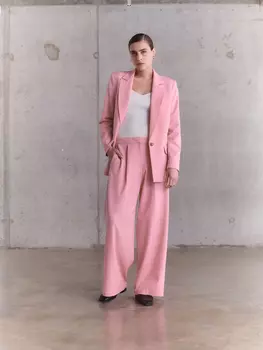 Розовые брюки скинни из твила George., розовый