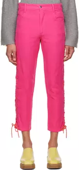 Розовые брюки со шнуровкой Eckhaus Latta