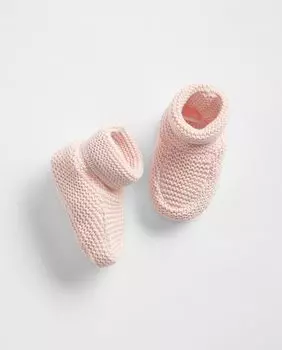 Розовые детские пинетки с закатанным манжетом Gap, розовый