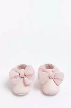 Розовые детские туфли для девочки с бантиком River Island, розовый